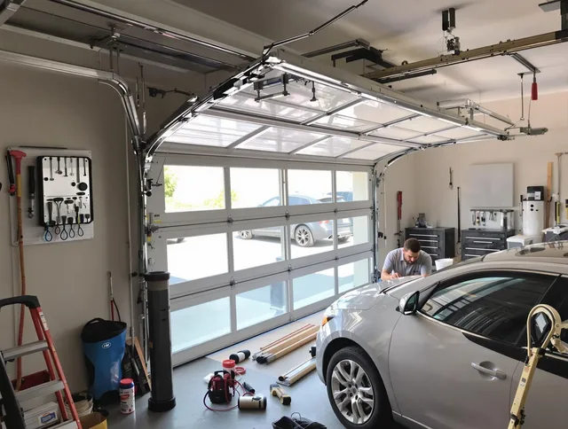 Garage door noise reduction service by Pompano Beach Garage Door Repair in Pompano Beach