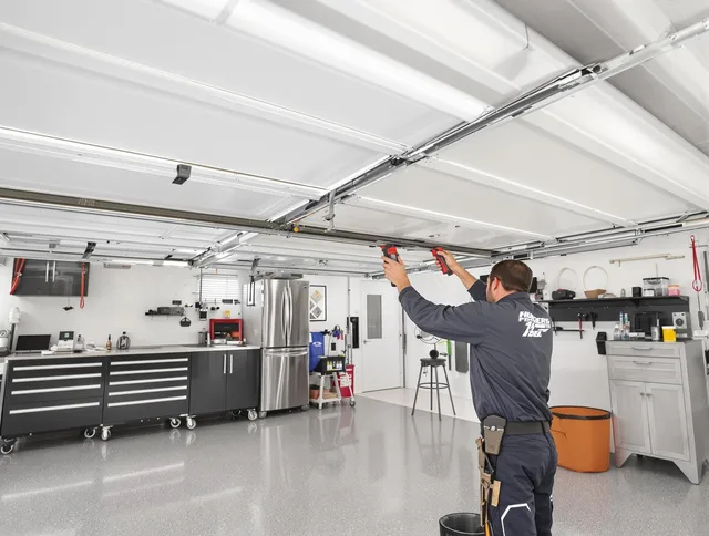 Overhead garage door repair service by Pompano Beach Garage Door Repair in Pompano Beach