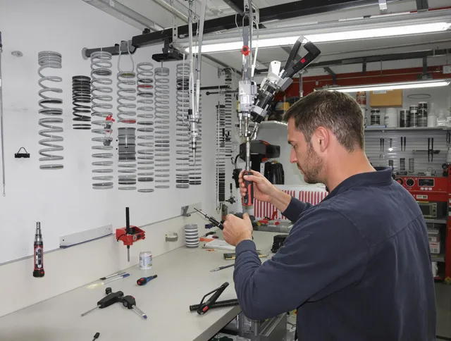 Pompano Beach Garage Door Repair safety certified technician performing precision spring replacement in Pompano Beach